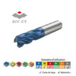 Fraise carbure monobloc Serie PM-4EX-G très grande longueur taillée – Image 2