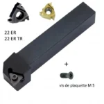 Porte plaquette de filetage extérieur SER pour inserts 22ER. Outil CNC robuste pour filetages de pas 3.5 de haute précision. Disponible en Tunisie.