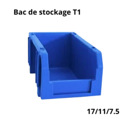 Bac à Bec de Stockage Bleu T1/T2/T3 | Rangement Atelier - Epi Industrie