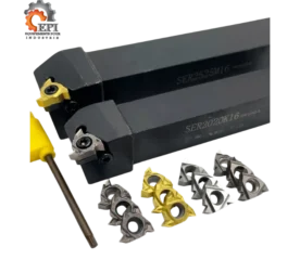 Porte plaquette de filetage extérieur SER pour inserts 22ER. Outil CNC robuste pour filetages de pas 3.5 de haute précision. Disponible en Tunisie.