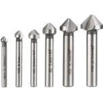 Équipez votre atelier avec ce jeu de 6 fraises à chanfreiner HSS haute performance. Angle 90°, du Ø6.3 au Ø20.5mm. Ébavurage net et durable sur tous métaux. Stock disponible.