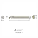 Porte-outil de tournage intérieur AKKO A40T SVQCR 16 – Compatible plaquettes VBMT 1604