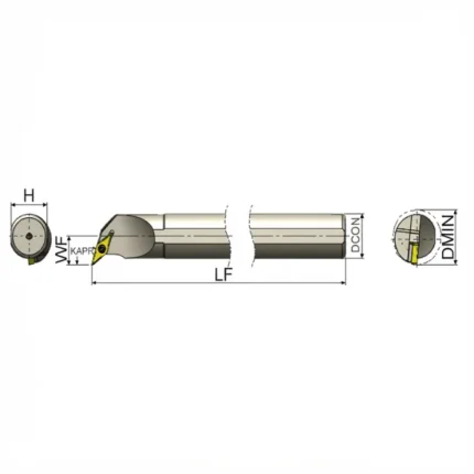 Porte-outil de tournage intérieur AKKO A40T SVQCR 16 – Compatible plaquettes VBMT 1604